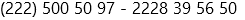 (222) 500 50 97 - 2228 39 56 50